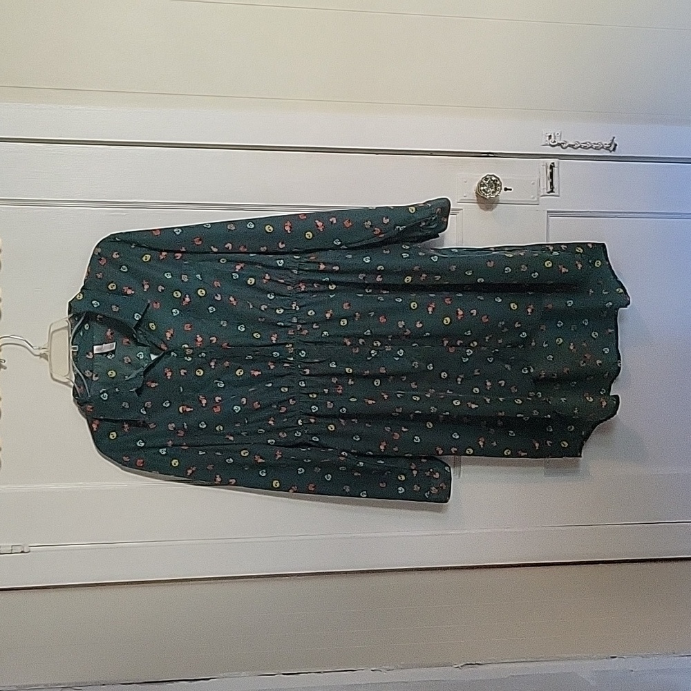 Hi-low button-up floral dress
